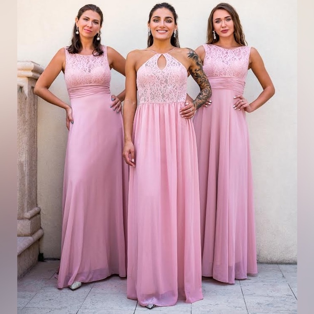 New! Bridesmaid Dusty Pink Dress